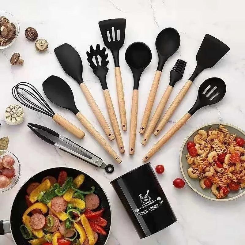 Super Kit Utensílios de Cozinha em Silicone com 12 Peças - Home DecoreCom