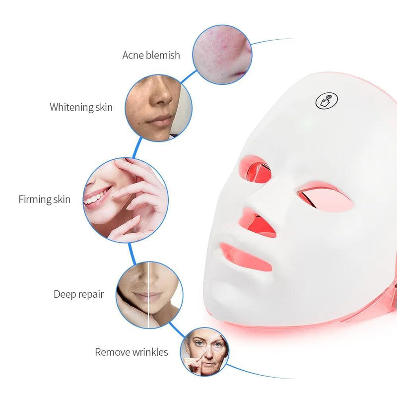 Máscara Facial LED Rejuvenescente LuxeCare - INFINIX