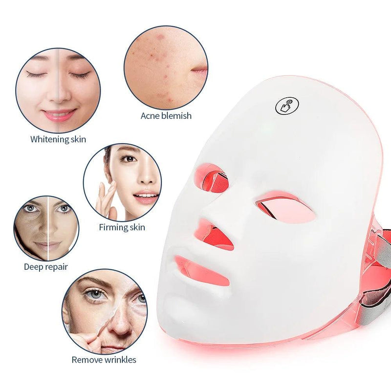 Máscara Facial LED Rejuvenescente LuxeCare - INFINIX